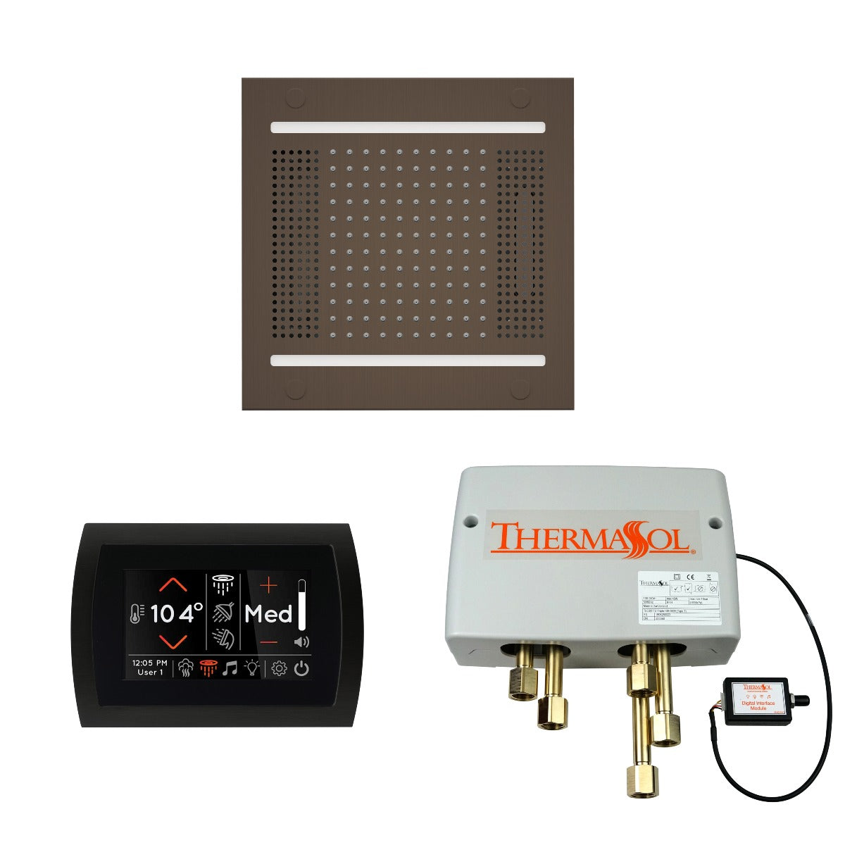ThermaSol Wellness HydroVive 14 Shower Package with SignaTouch Round ThermaSol