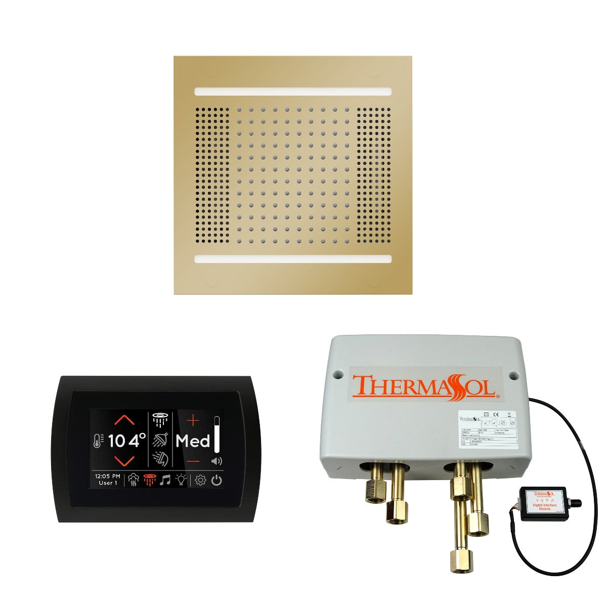 ThermaSol Wellness HydroVive 14 Shower Package with SignaTouch Round ThermaSol
