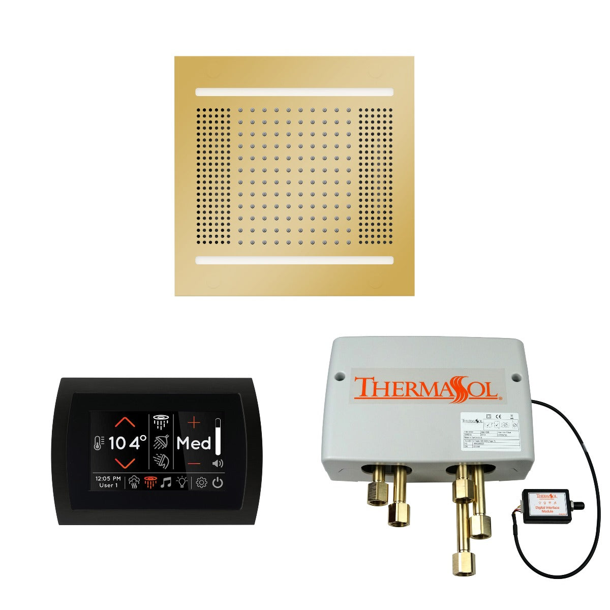 ThermaSol Wellness HydroVive 14 Shower Package with SignaTouch Round ThermaSol