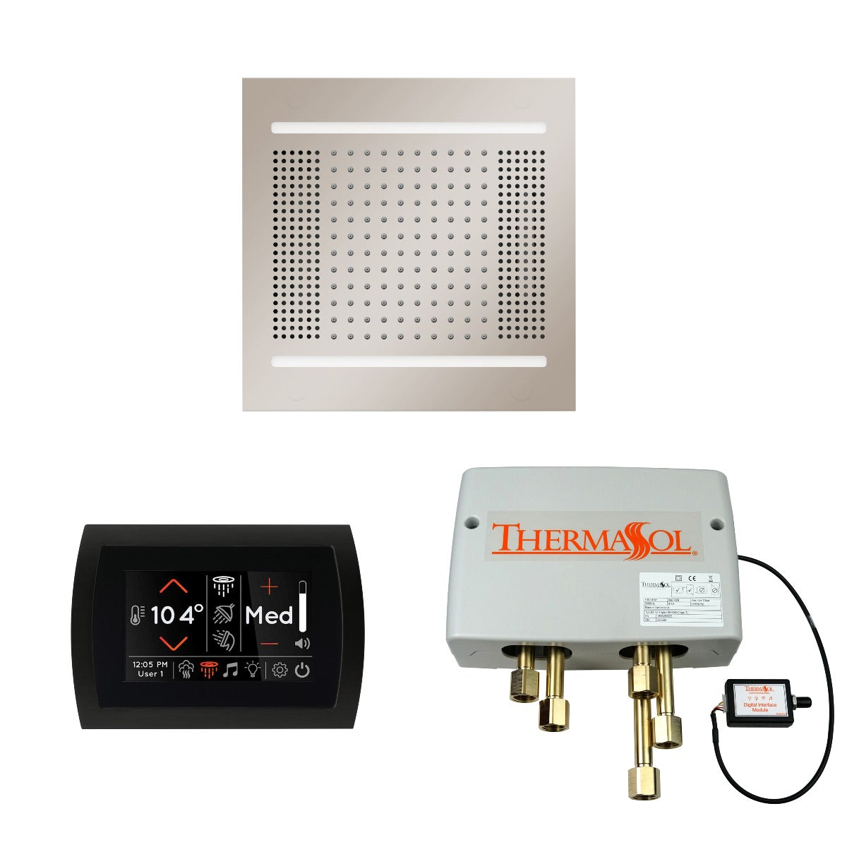 ThermaSol Wellness HydroVive 14 Shower Package with SignaTouch Round ThermaSol