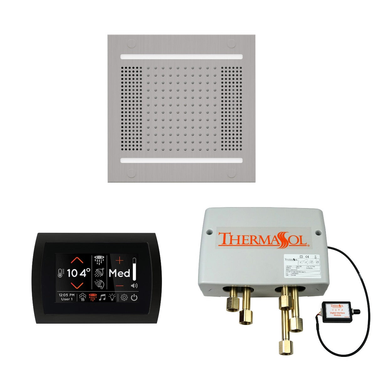 ThermaSol Wellness HydroVive 14 Shower Package with SignaTouch Round ThermaSol