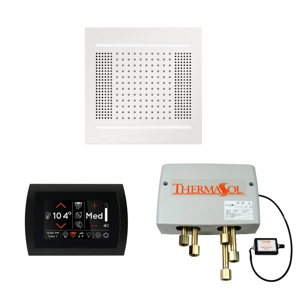 ThermaSol Wellness HydroVive 14 Shower Package with SignaTouch Round ThermaSol
