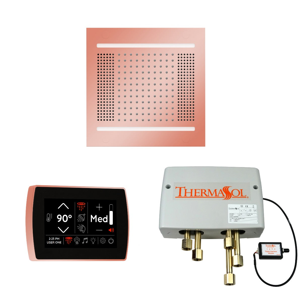 ThermaSol Wellness HydroVive 14 Shower Package with SignaTouch Square ThermaSol