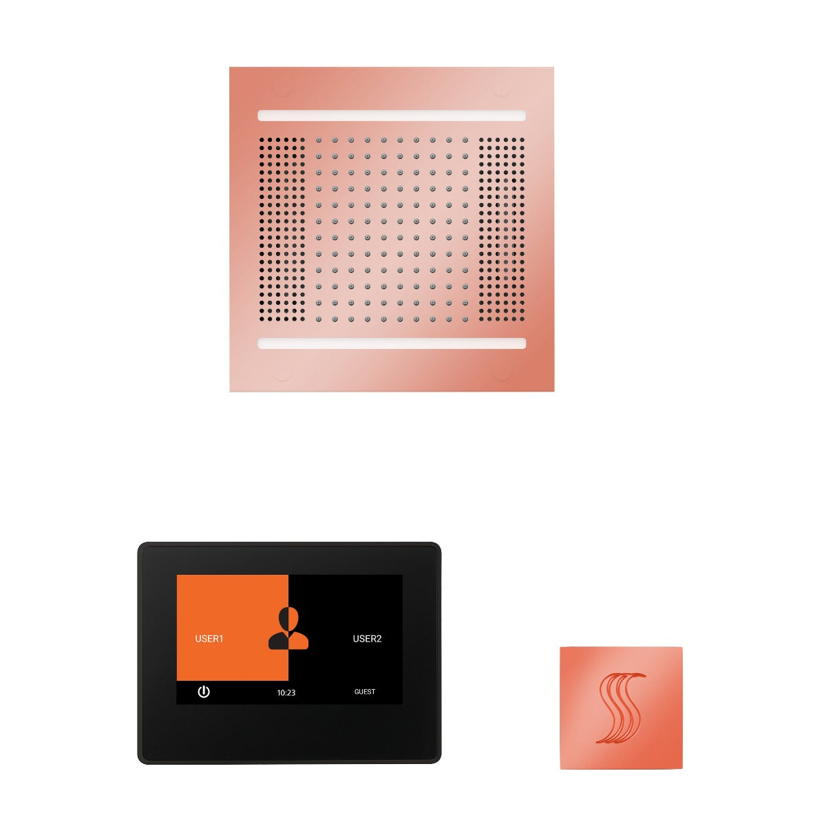 ThermaSol Wellness HydroVive 14 Steam Package with 7" ThermaTouch Square ThermaSol