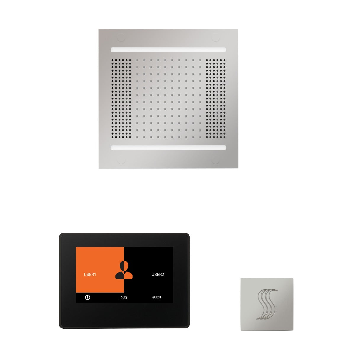 ThermaSol Wellness HydroVive 14 Steam Package with 7" ThermaTouch Square ThermaSol