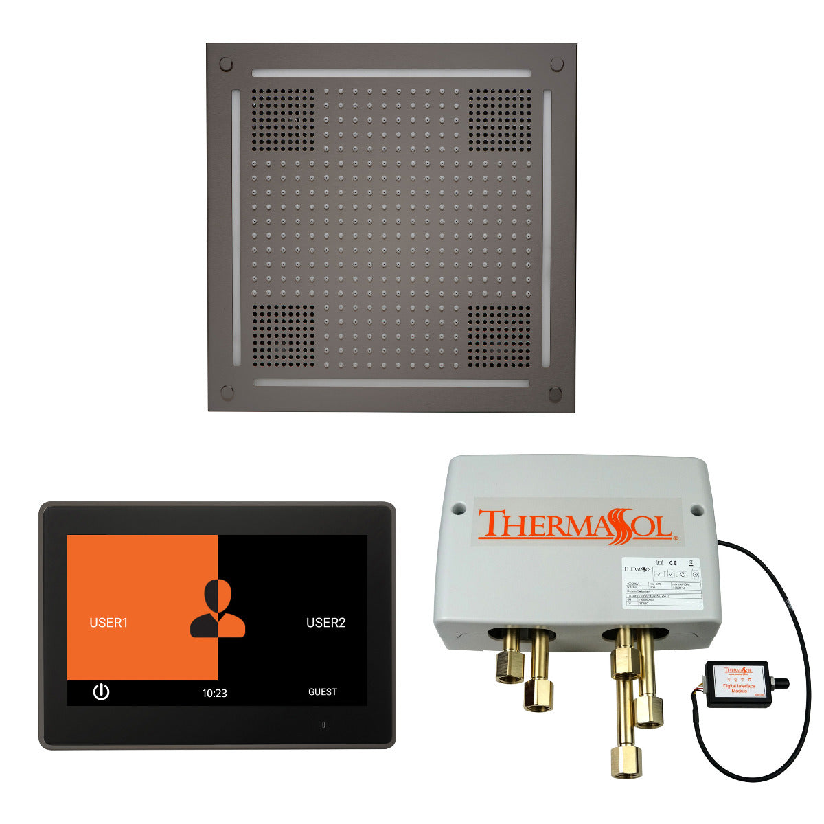 ThermaSol Wellness HydroVive Shower Package with 10" ThermaTouch Square ThermaSol