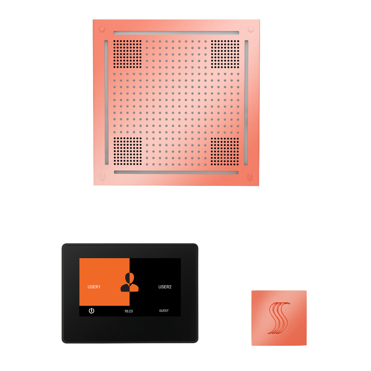 ThermaSol Wellness HydroVive Steam Package with 7" ThermaTouch Square ThermaSol