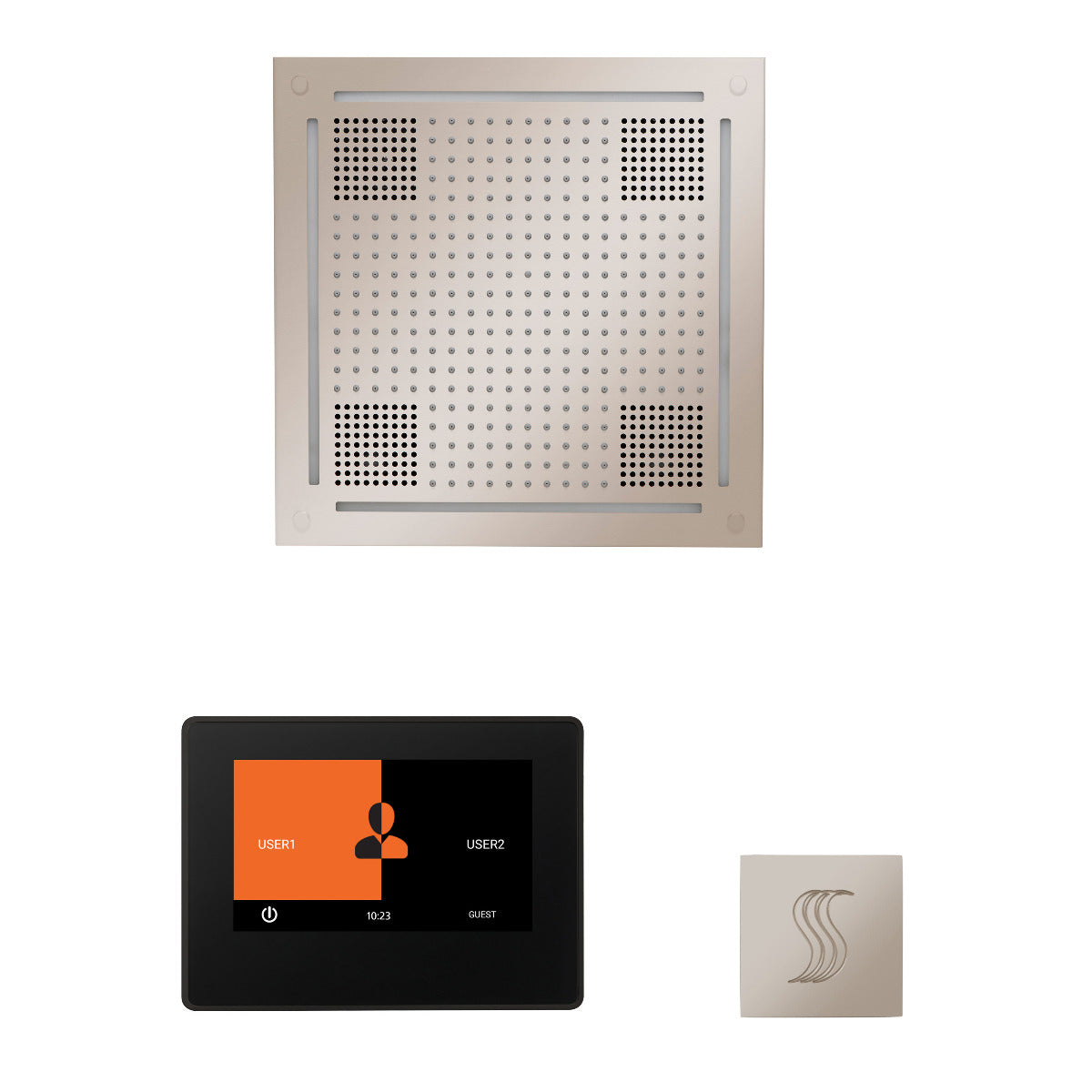 ThermaSol Wellness HydroVive Steam Package with 7" ThermaTouch Square ThermaSol