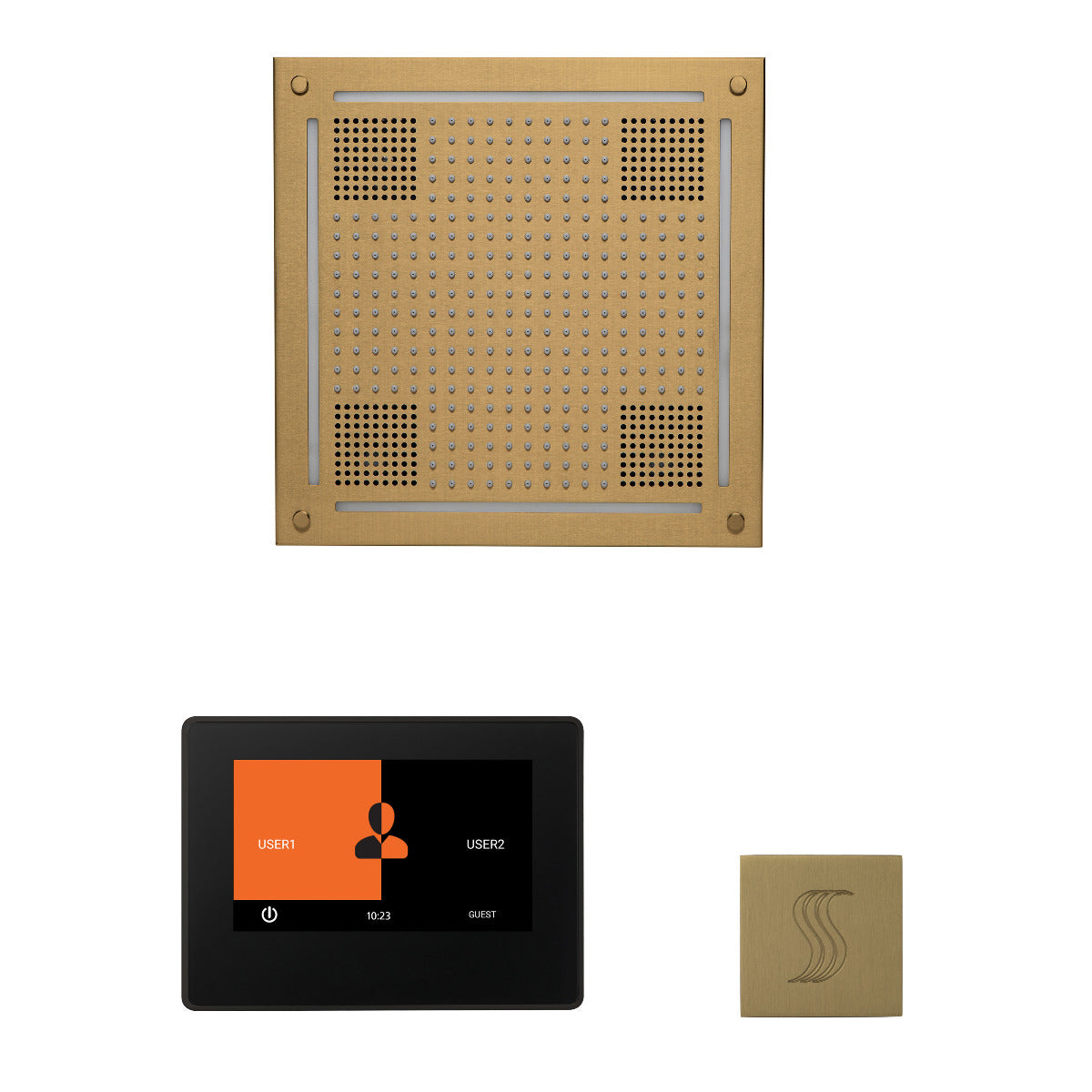 ThermaSol Wellness HydroVive Steam Package with 7" ThermaTouch Square ThermaSol