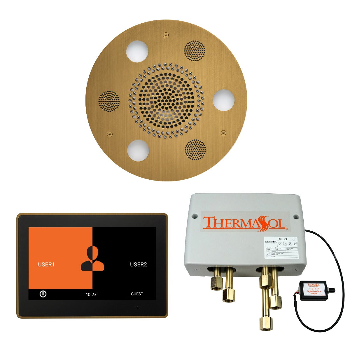 ThermaSol Wellness Shower Package with 10" ThermaTouch Round ThermaSol