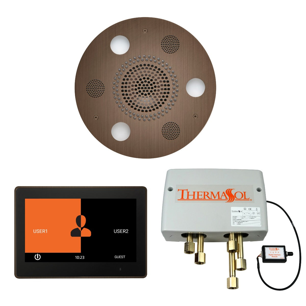 ThermaSol Wellness Shower Package with 10" ThermaTouch Round ThermaSol