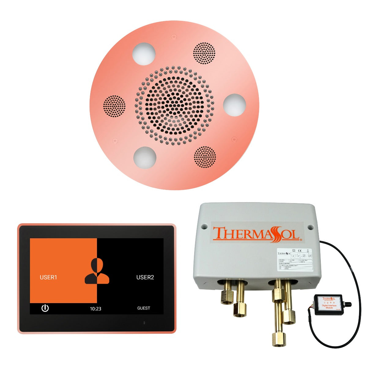 ThermaSol Wellness Shower Package with 10" ThermaTouch Round ThermaSol