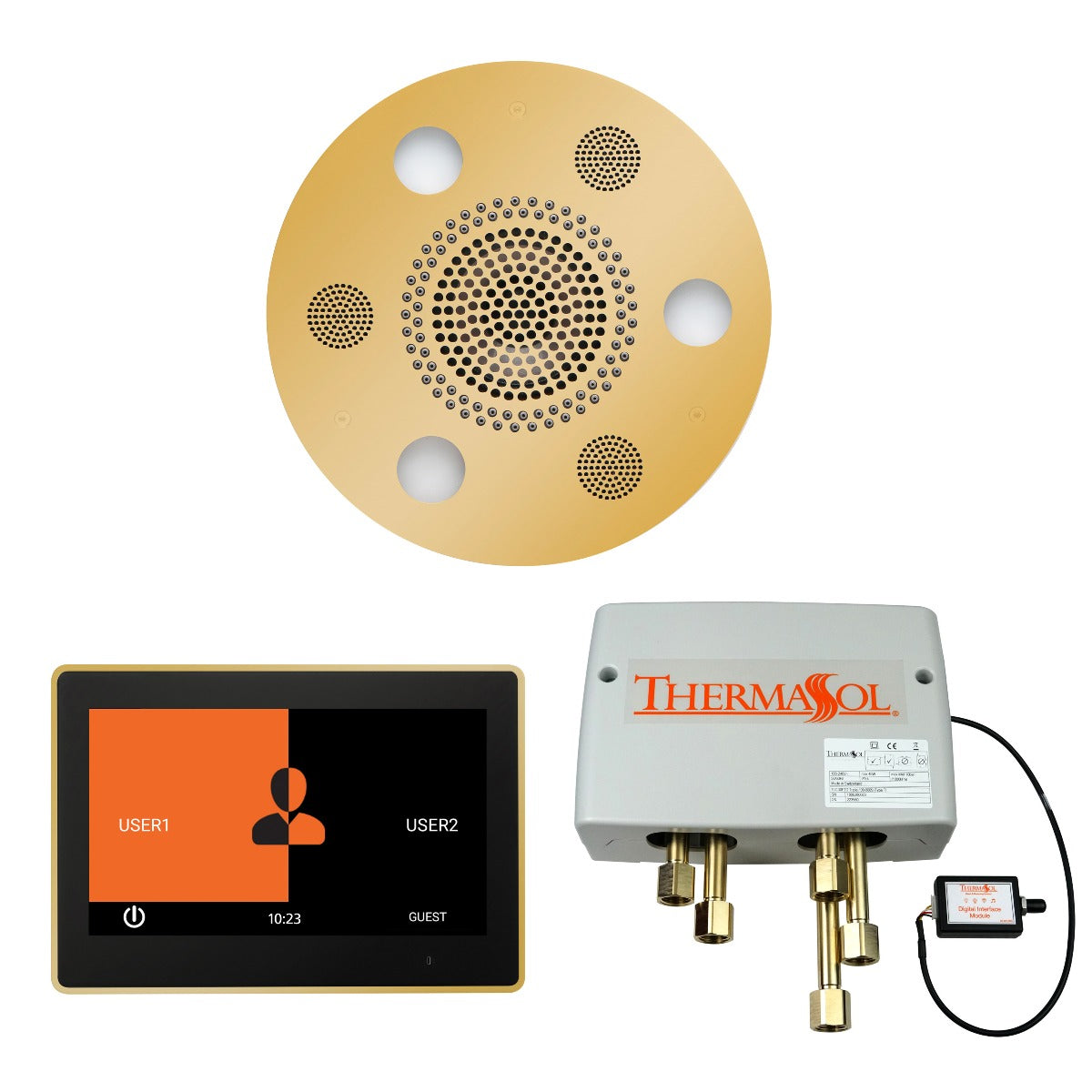 ThermaSol Wellness Shower Package with 10" ThermaTouch Round ThermaSol