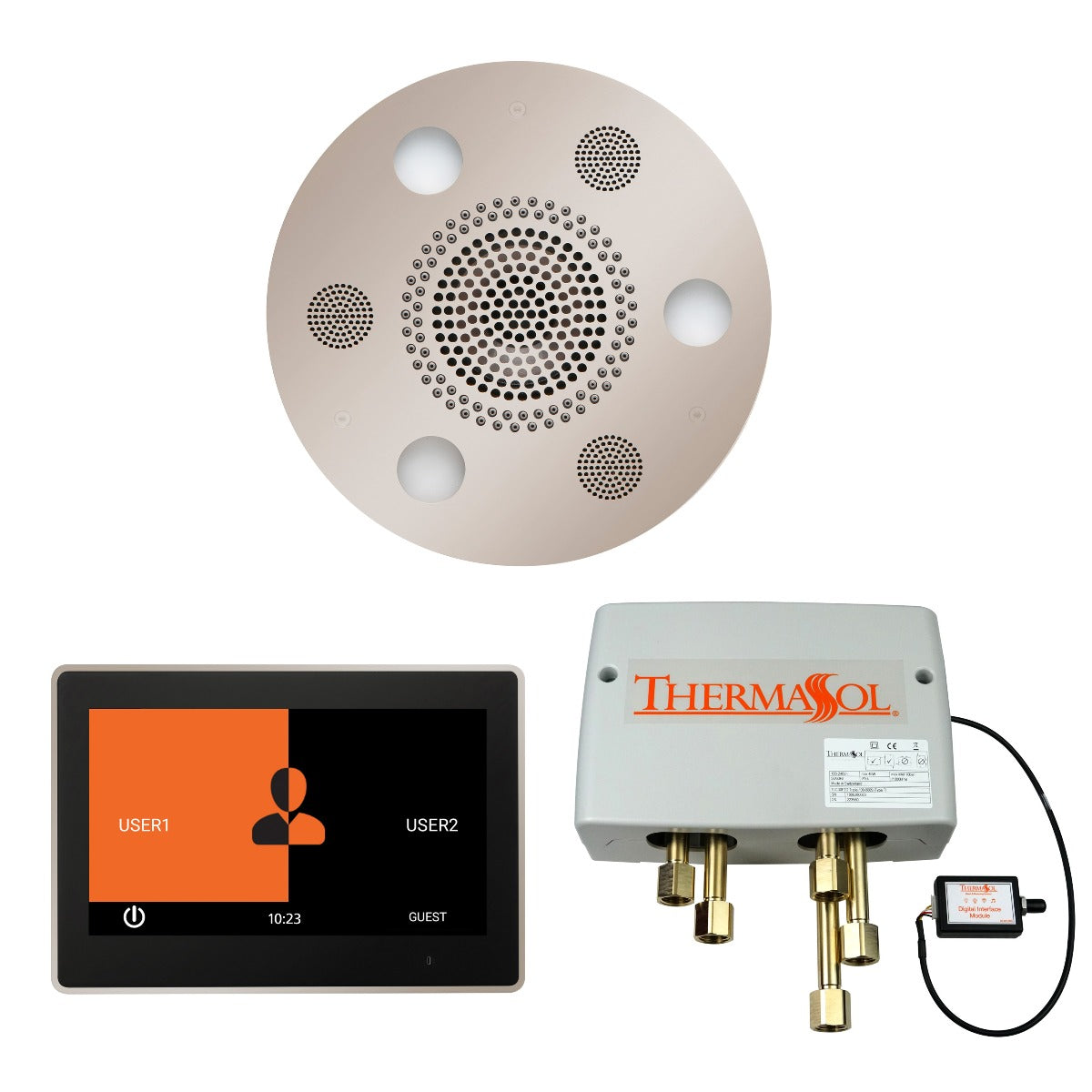 ThermaSol Wellness Shower Package with 10" ThermaTouch Round ThermaSol