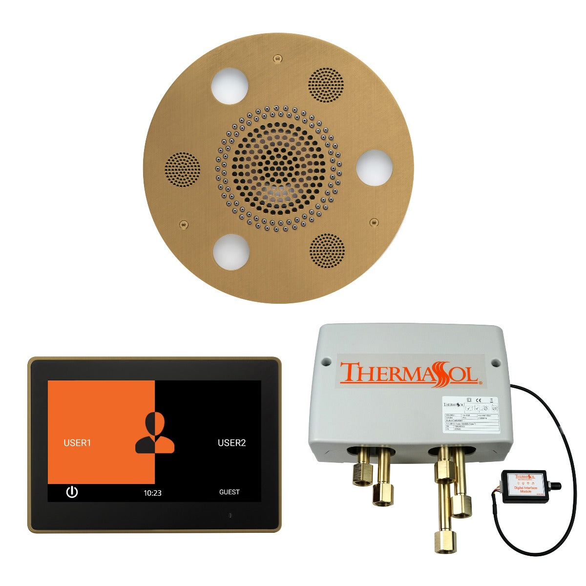 ThermaSol Wellness Shower Package with 10" ThermaTouch Round ThermaSol