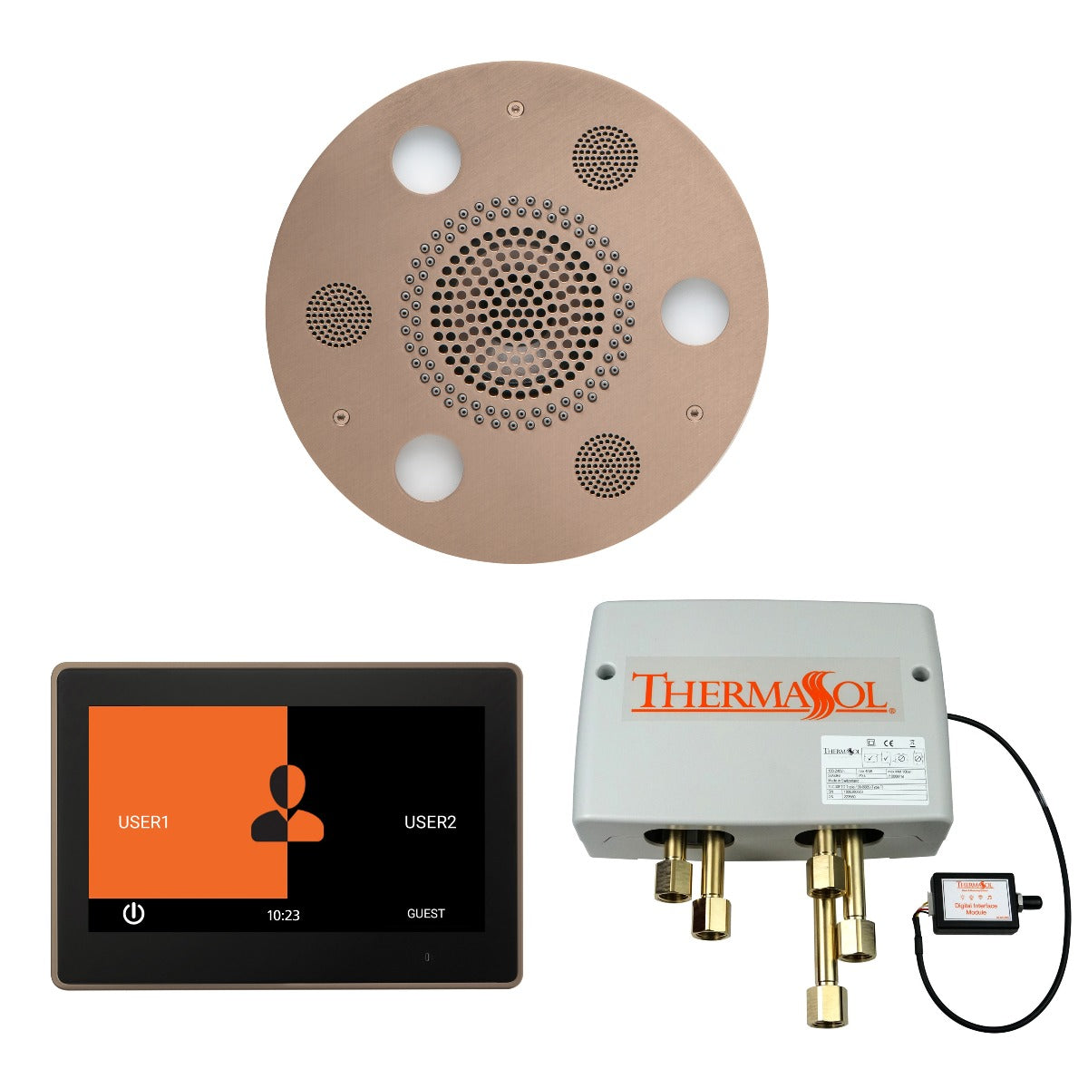 ThermaSol Wellness Shower Package with 10" ThermaTouch Round ThermaSol