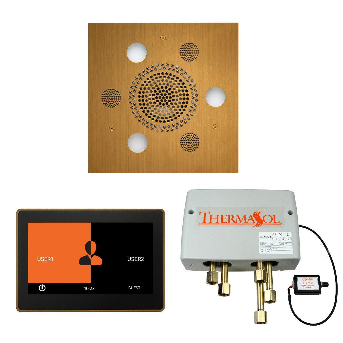ThermaSol Wellness Shower Package with 10" ThermaTouch Square ThermaSol
