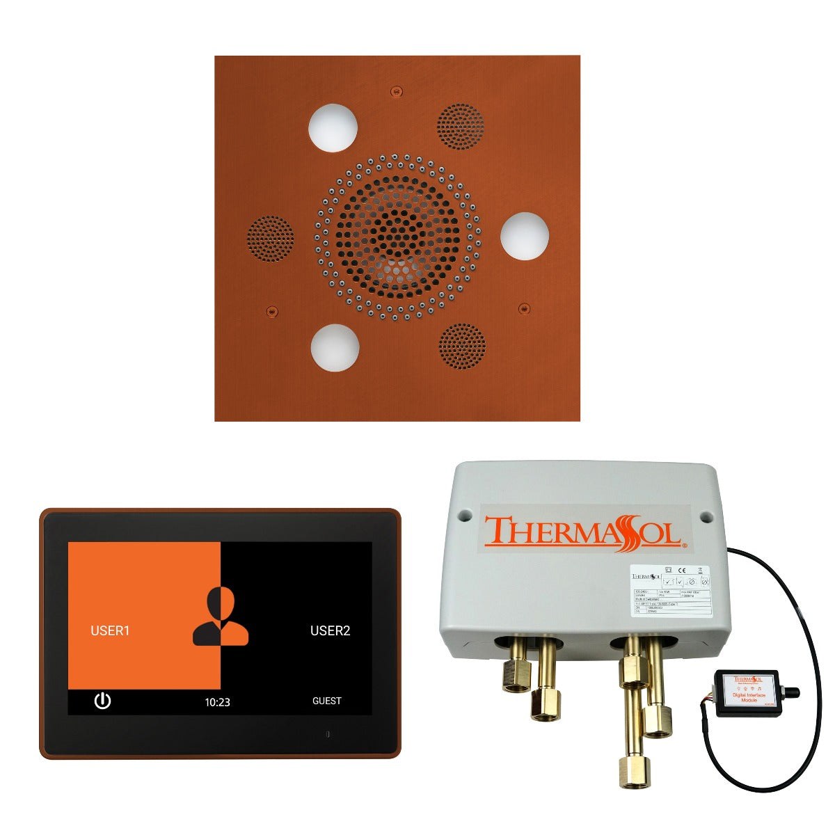 ThermaSol Wellness Shower Package with 10" ThermaTouch Square ThermaSol