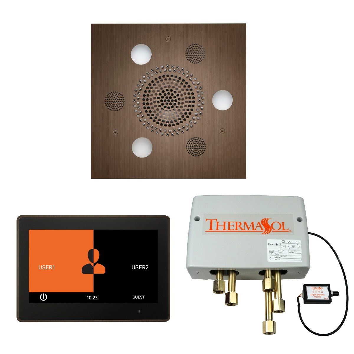 ThermaSol Wellness Shower Package with 10" ThermaTouch Square ThermaSol
