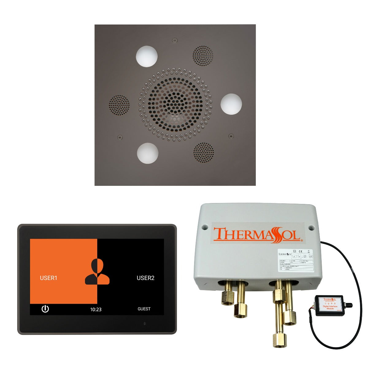 ThermaSol Wellness Shower Package with 10" ThermaTouch Square ThermaSol