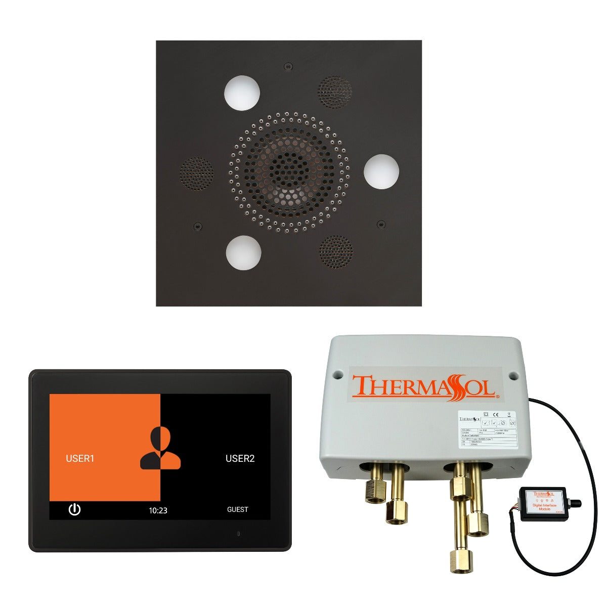 ThermaSol Wellness Shower Package with 10" ThermaTouch Square ThermaSol