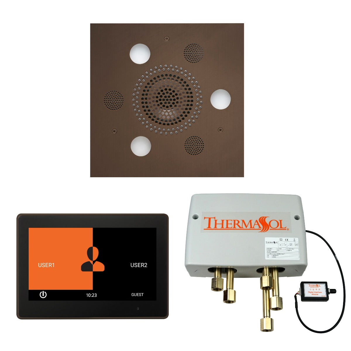 ThermaSol Wellness Shower Package with 10" ThermaTouch Square ThermaSol