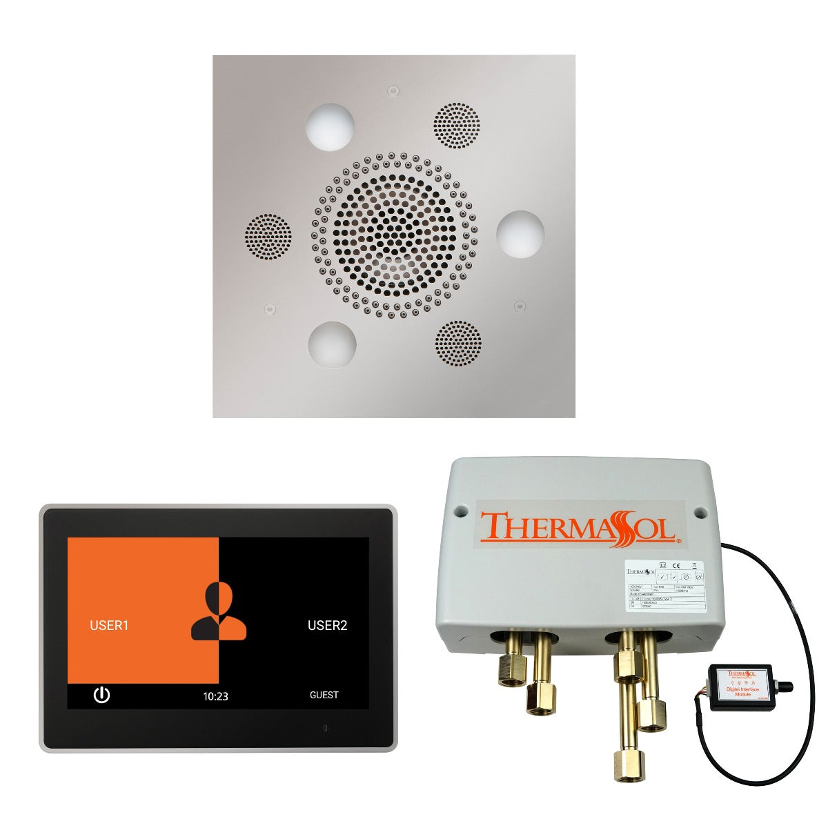 ThermaSol Wellness Shower Package with 10" ThermaTouch Square ThermaSol