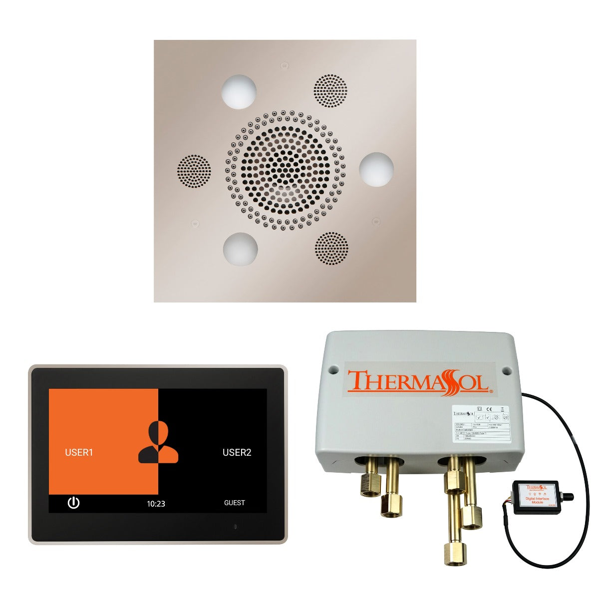 ThermaSol Wellness Shower Package with 10" ThermaTouch Square ThermaSol