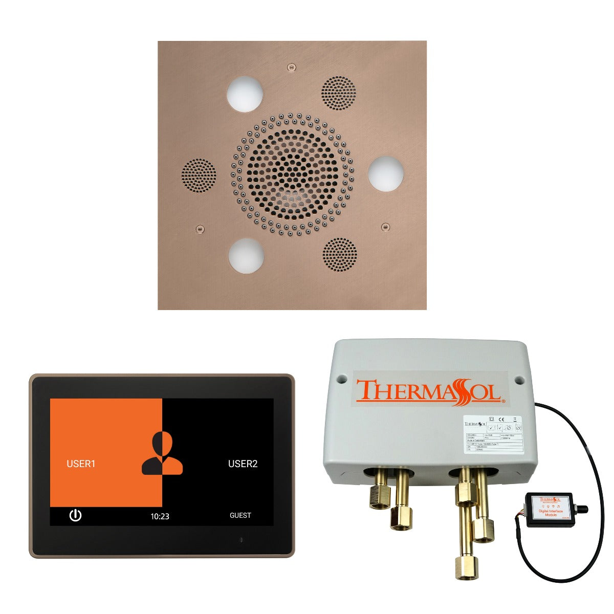 ThermaSol Wellness Shower Package with 10" ThermaTouch Square ThermaSol