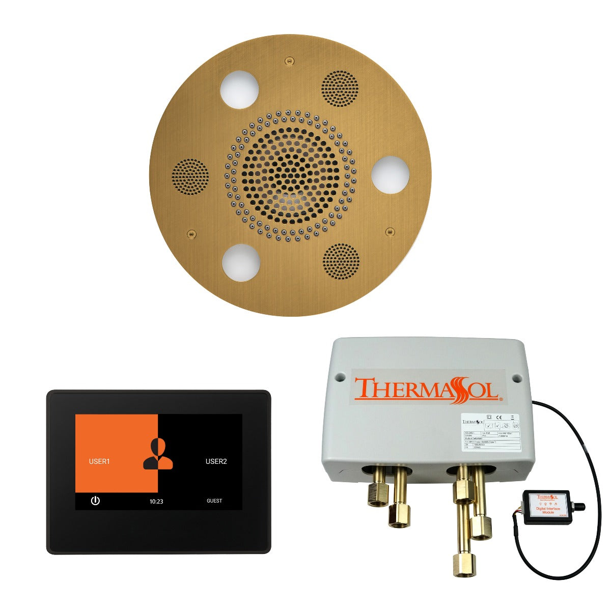 ThermaSol Wellness Shower Package with 7" ThermaTouch Round ThermaSol