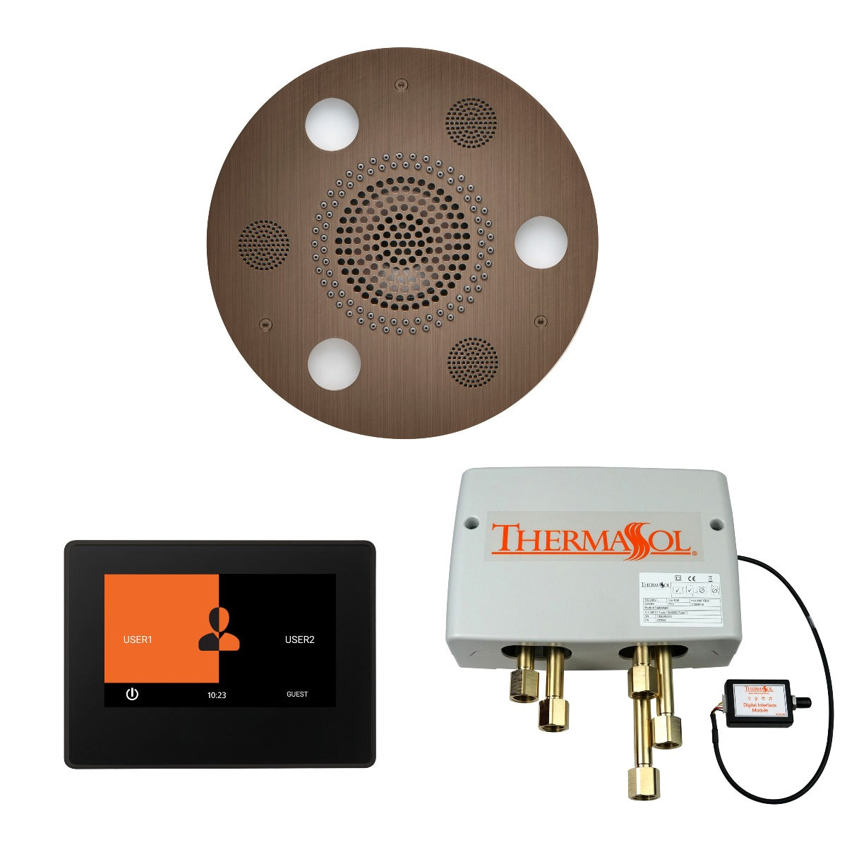 ThermaSol Wellness Shower Package with 7" ThermaTouch Round ThermaSol