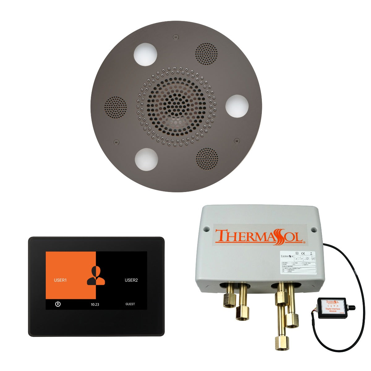 ThermaSol Wellness Shower Package with 7" ThermaTouch Round ThermaSol