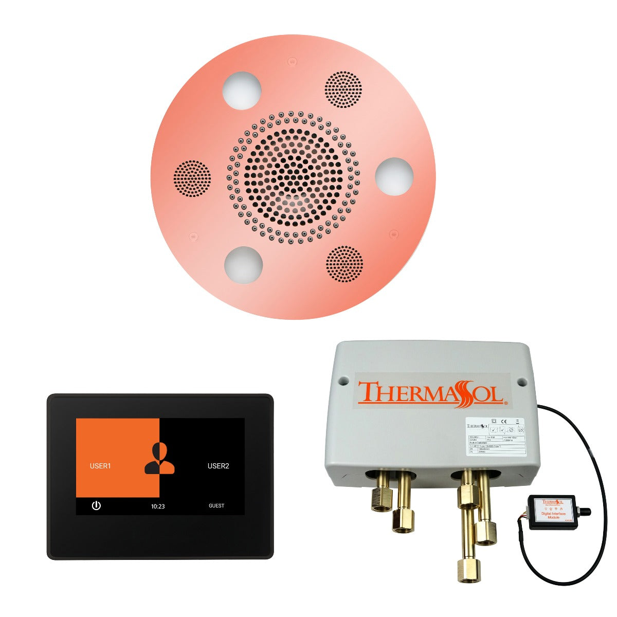 ThermaSol Wellness Shower Package with 7" ThermaTouch Round ThermaSol