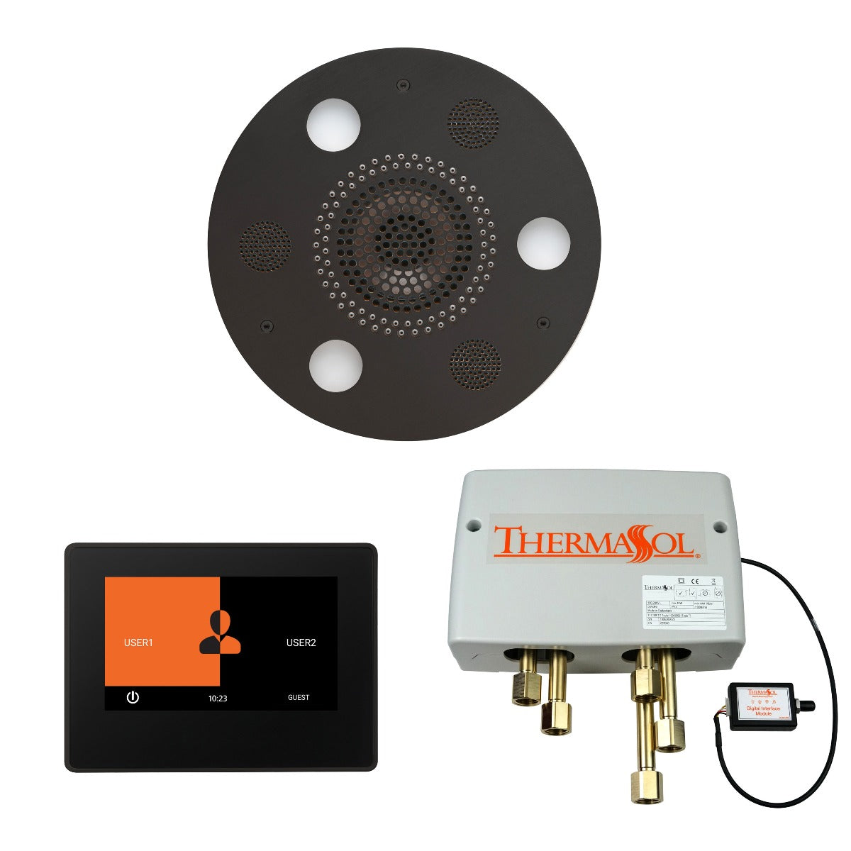 ThermaSol Wellness Shower Package with 7" ThermaTouch Round ThermaSol
