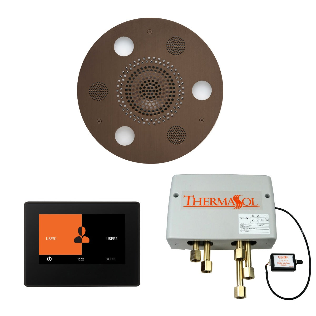 ThermaSol Wellness Shower Package with 7" ThermaTouch Round ThermaSol