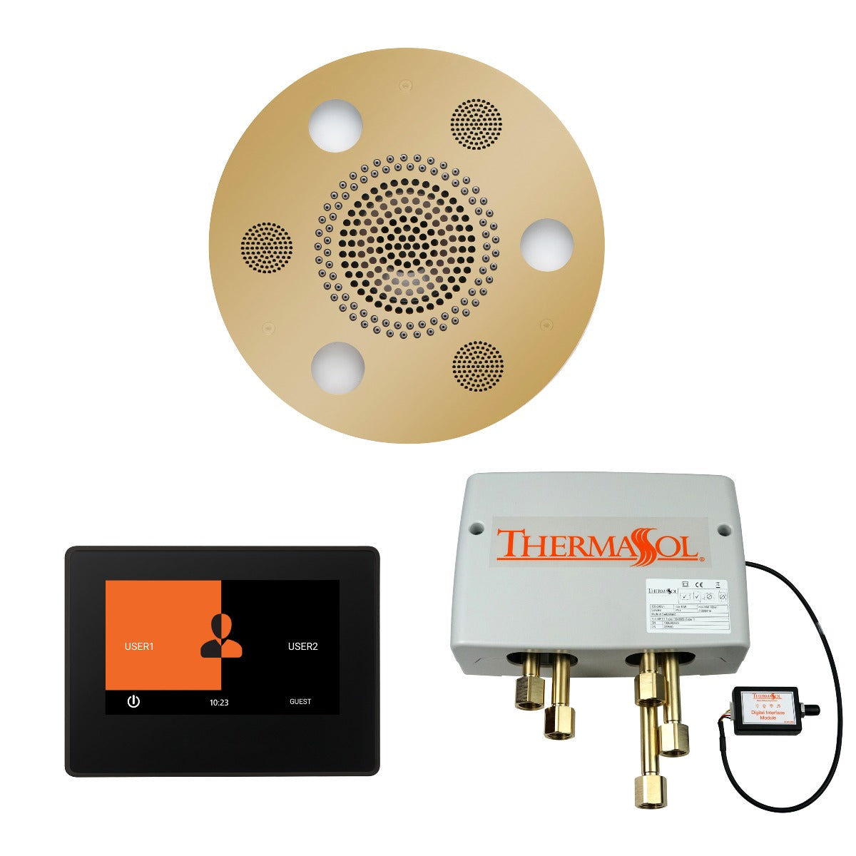 ThermaSol Wellness Shower Package with 7" ThermaTouch Round ThermaSol