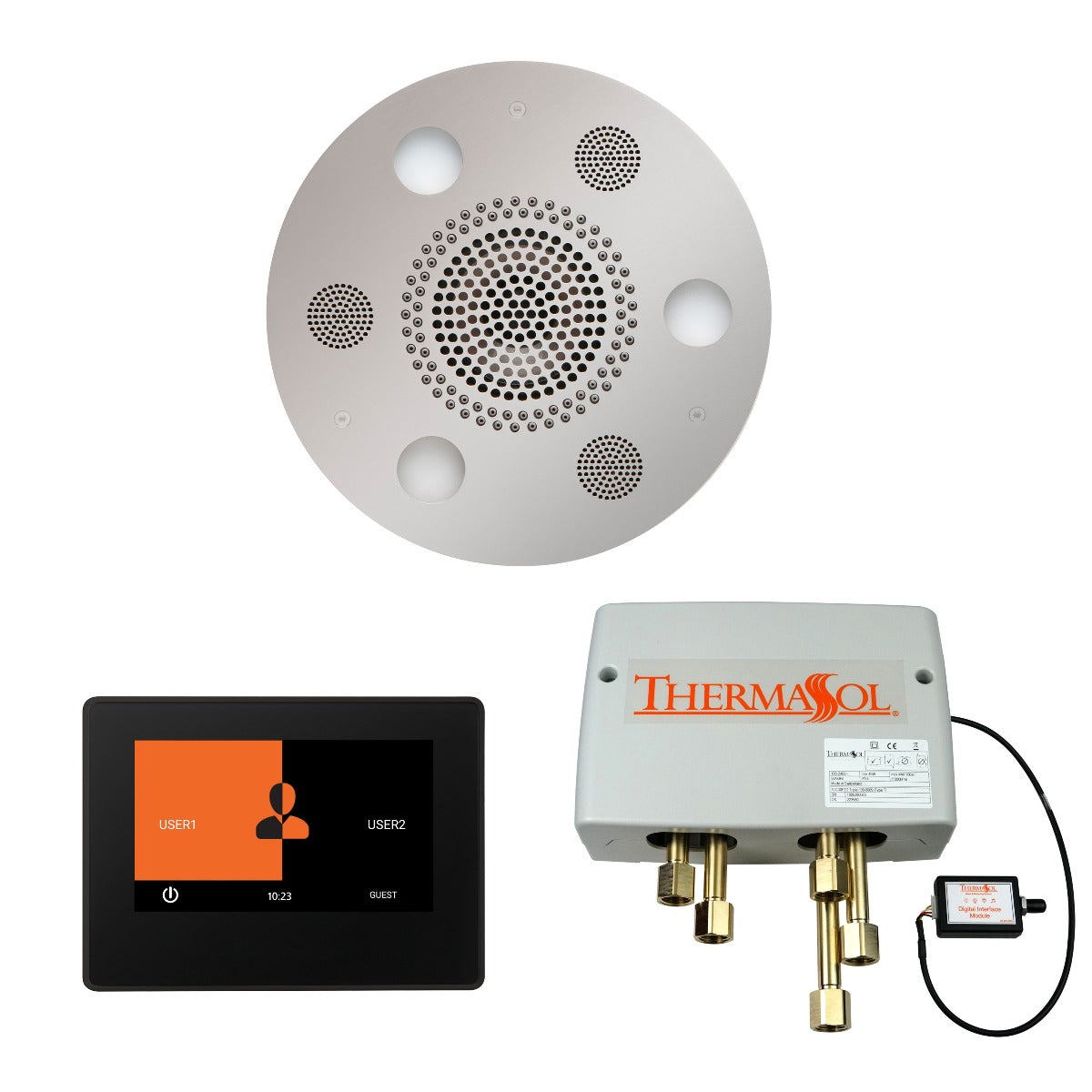 ThermaSol Wellness Shower Package with 7" ThermaTouch Round ThermaSol