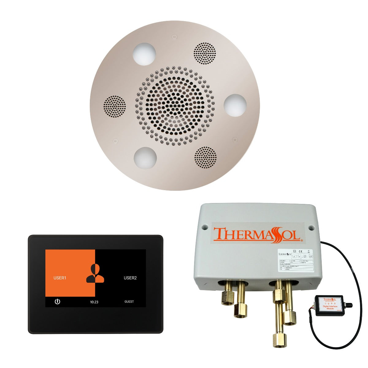 ThermaSol Wellness Shower Package with 7" ThermaTouch Round ThermaSol