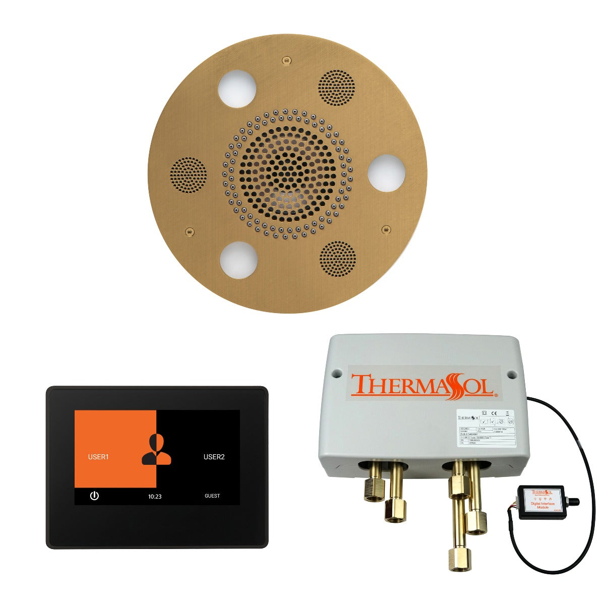 ThermaSol Wellness Shower Package with 7" ThermaTouch Round ThermaSol