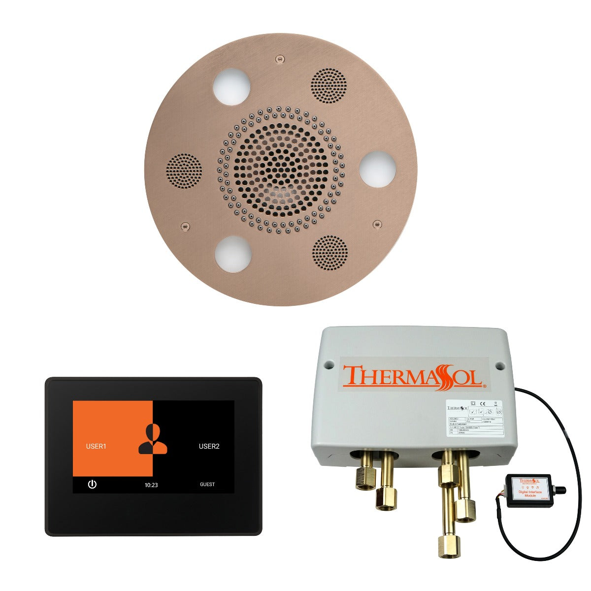 ThermaSol Wellness Shower Package with 7" ThermaTouch Round ThermaSol
