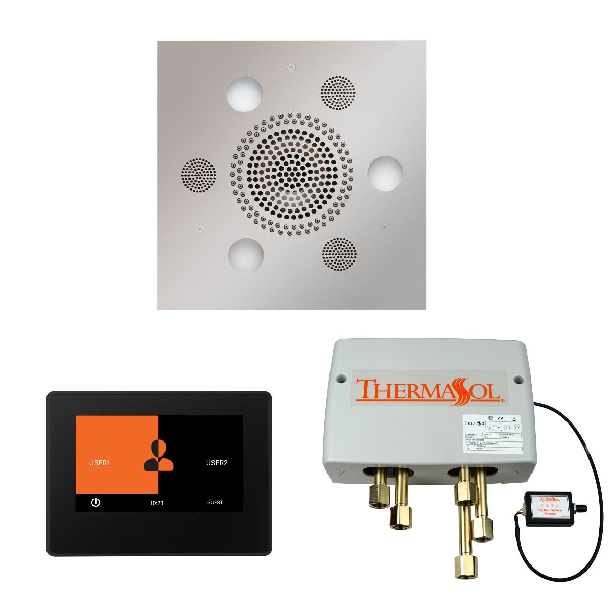 ThermaSol Wellness Shower Package with 7" ThermaTouch Square ThermaSol