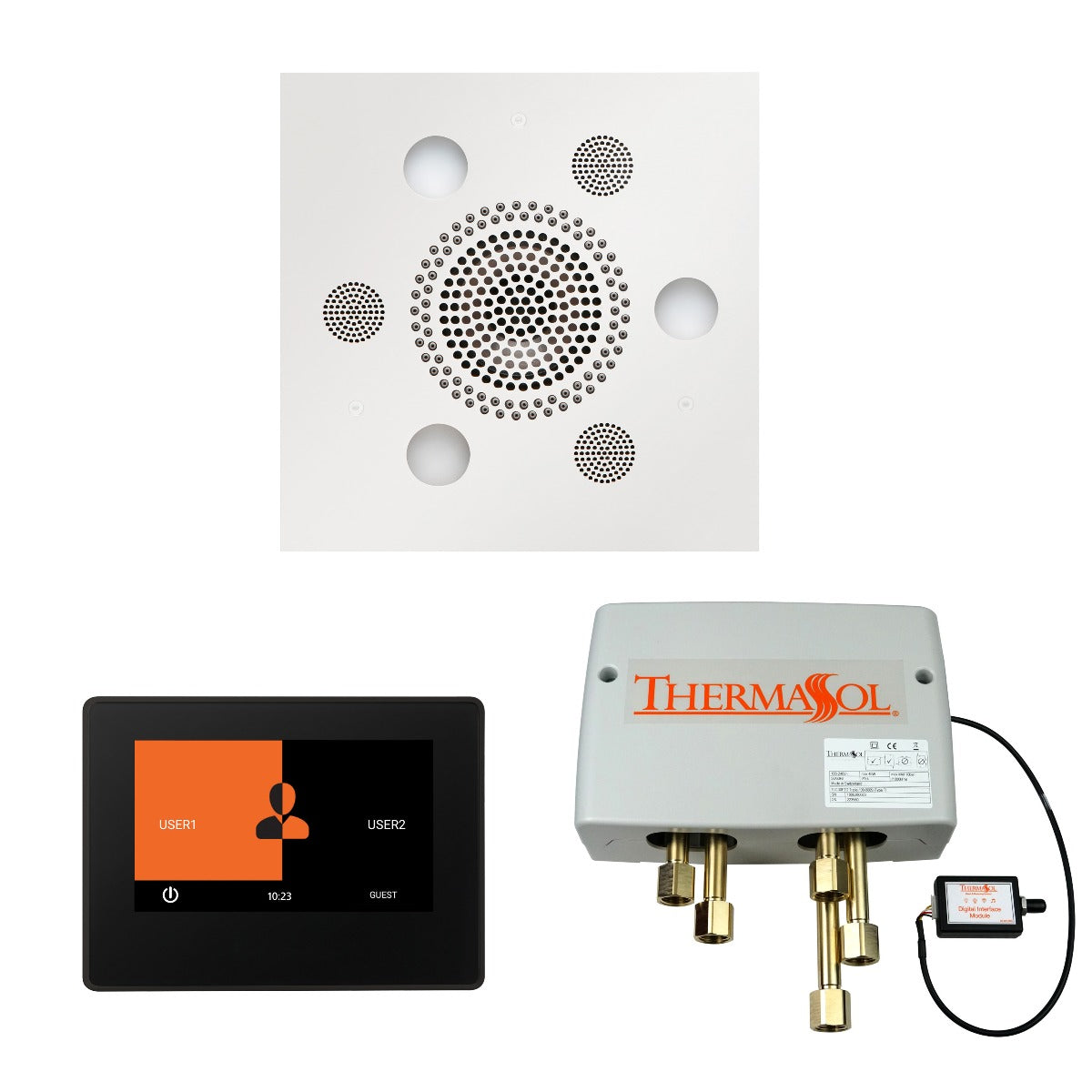 ThermaSol Wellness Shower Package with 7" ThermaTouch Square ThermaSol