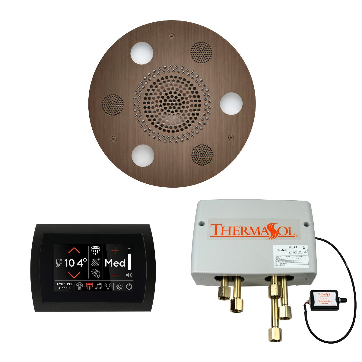 ThermaSol Wellness Shower Package with SignaTouch Round ThermaSol
