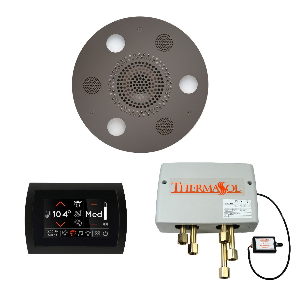 ThermaSol Wellness Shower Package with SignaTouch Round ThermaSol