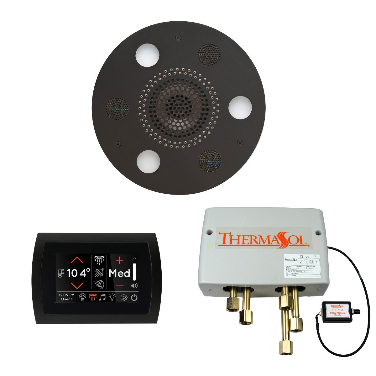 ThermaSol Wellness Shower Package with SignaTouch Round ThermaSol