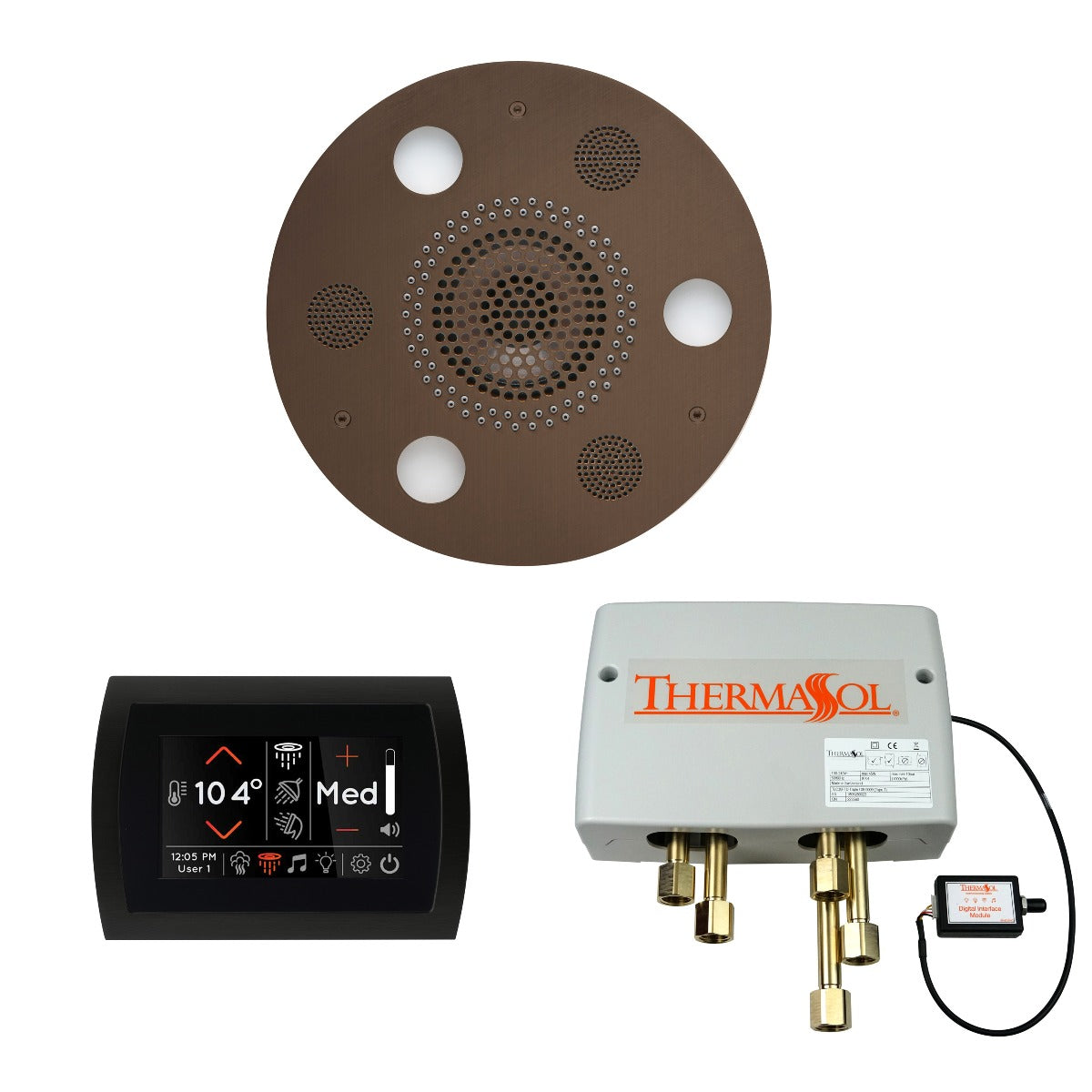 ThermaSol Wellness Shower Package with SignaTouch Round ThermaSol