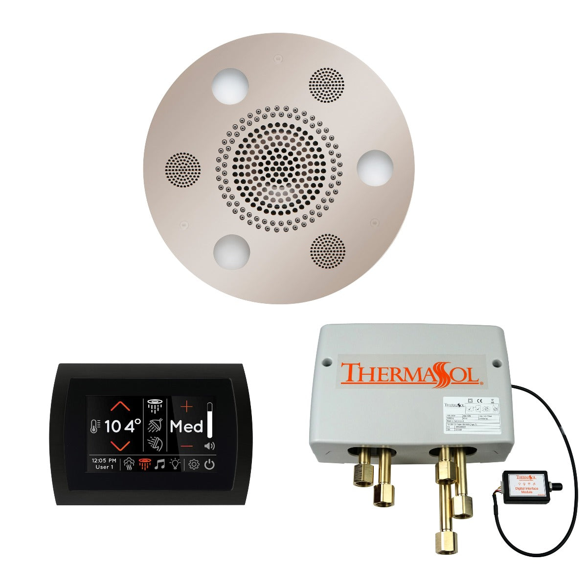 ThermaSol Wellness Shower Package with SignaTouch Round ThermaSol