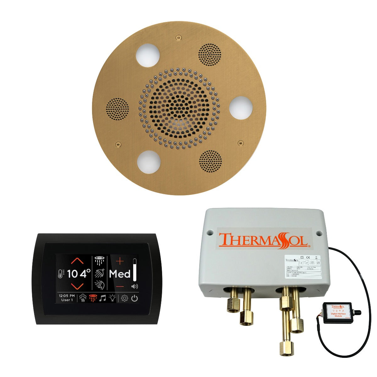 ThermaSol Wellness Shower Package with SignaTouch Round ThermaSol