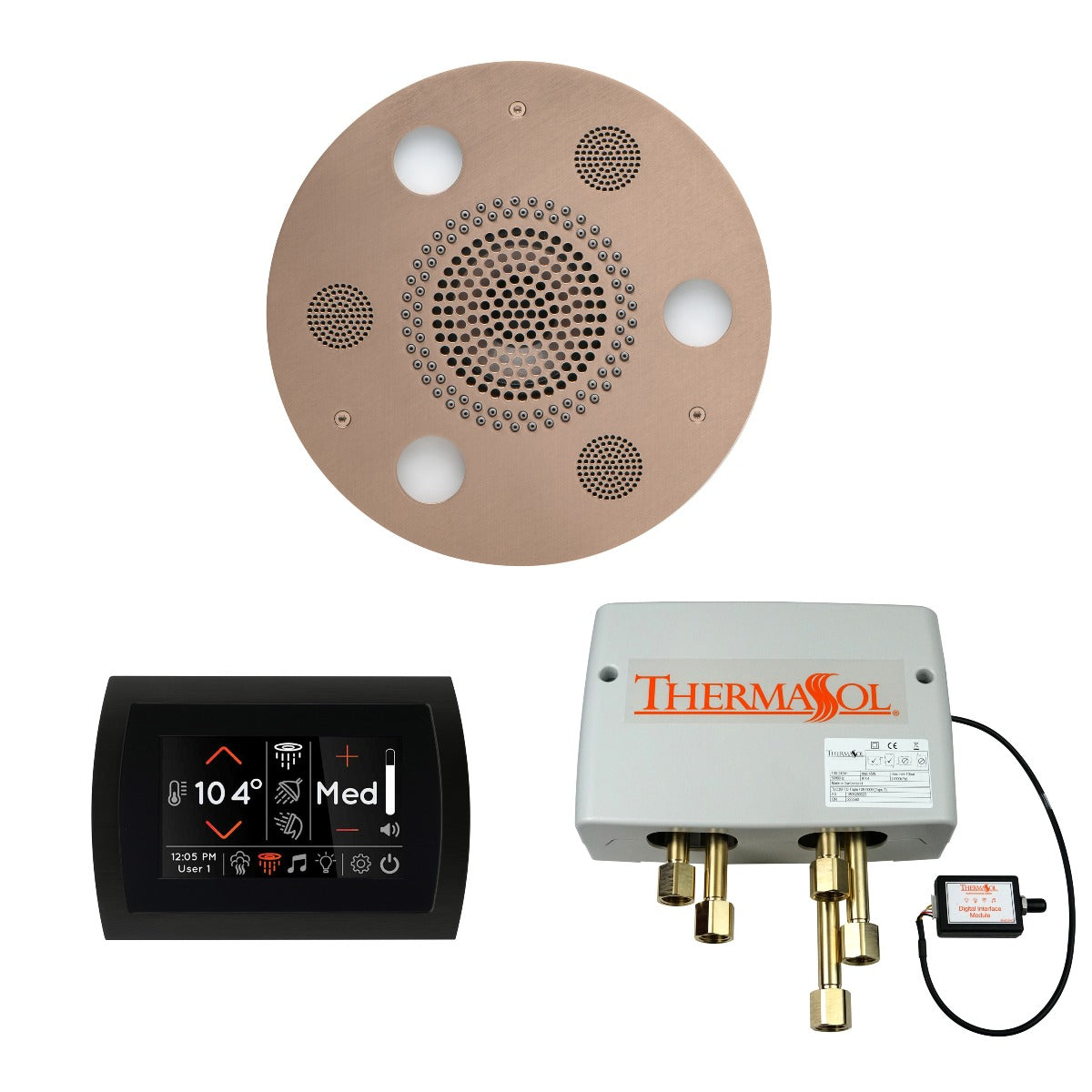 ThermaSol Wellness Shower Package with SignaTouch Round ThermaSol