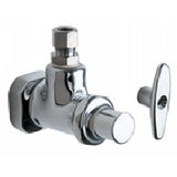 Chicago Faucets 1012-ABCP  Universal Angle Stop Fitting Polished Chrome Chicago Faucets